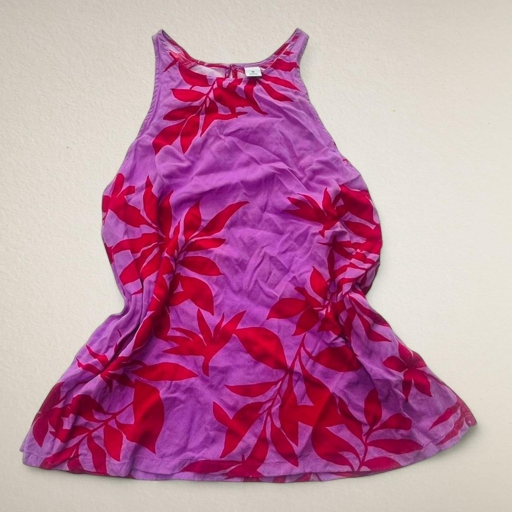Old Navy Pink floral tank top - Picture 3 of 8